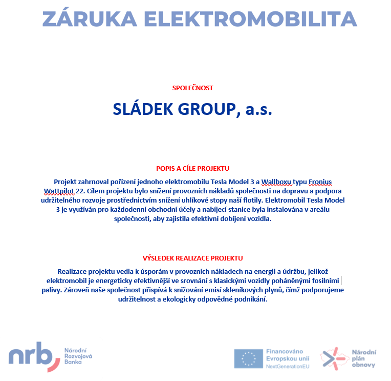 ZÁRUKA ELEKTROMOBILITA